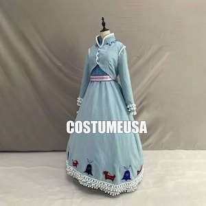 anna christmas dress The Frozen Adventure Anna Dress Embroidery - Cosplay Costume