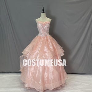 Handmade Good Witch Glinda Dress Princess Ariana Bubble Dress Cosplay Costume Luxury Adult & Girls