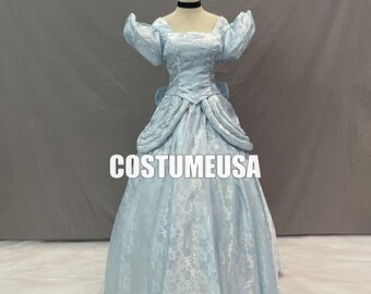 Vestito da principessa Cenerentola fatto a mano, gonna da Cenerentola, costume cosplay per adulti e bambine