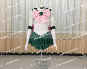 Custom made Size Sailor Moon Sailor Jupiter Kino Makoto Cosplay Costume