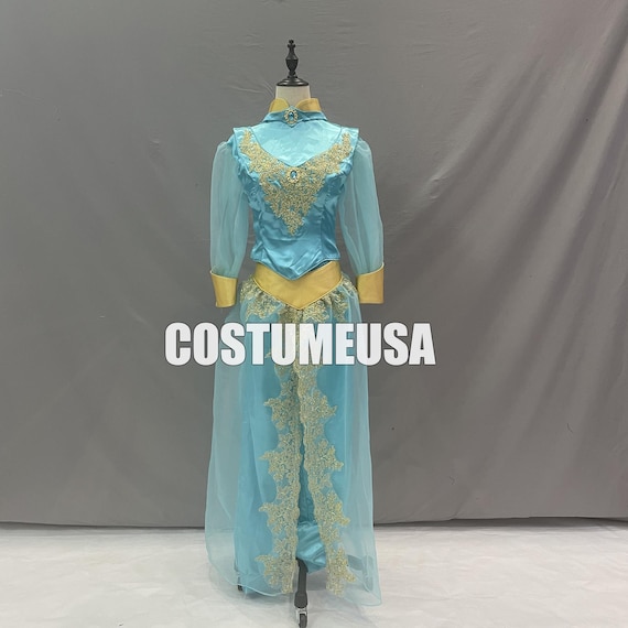 aladdin jasmine dress Disguise Disney Princess Fab Prestige Women's Costume, Teal, L Top off the ensemble with the faux sapphire headband and gold fabric necklace. Disney 2019 ALADDIN Princess Jasmine