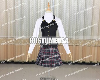 Persona 5 Makoto Nijima Girls Woman School Uniform Vest Skirt Cosplay Custume Persona 5 Makoto Nijima Girls Woman School Uniform Vest Skirt Cosplay Custume