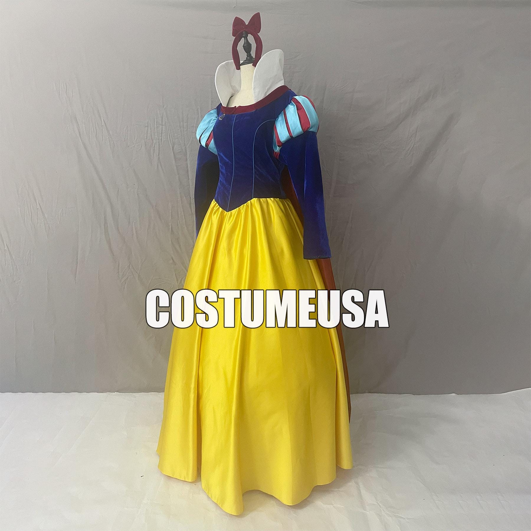 Princess Snow White Dress Snow White Outfit Long Sleeve Woman Girls Cosplay Costume