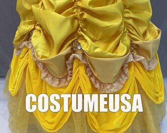 プリンセスベルドレス イエロー 美女と野獣 ベルドレス 大人用