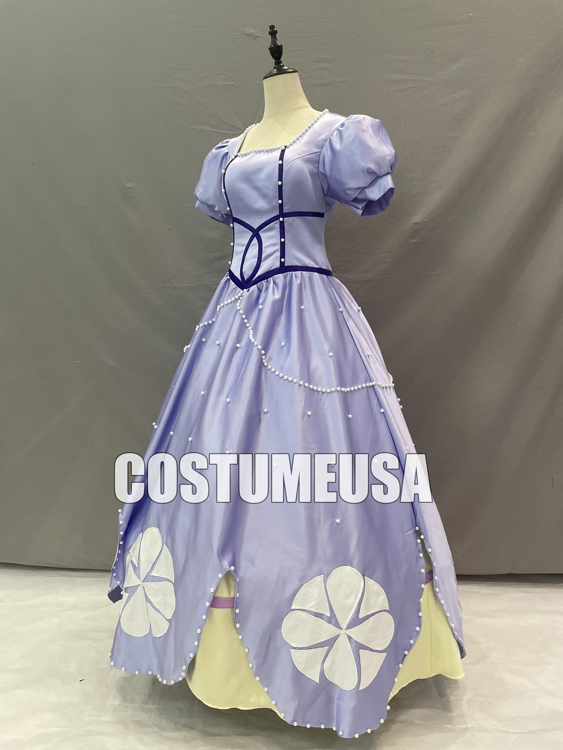 open lace back dress Amazon.com: Disney Princess Sofia the First Dress and Tiara Set : Toys &  Games main image 1