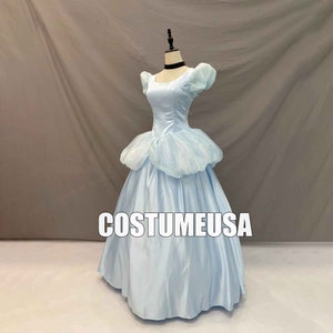 Handmade Cinderella Dress Princess Cinderella Cosplay Costume Adult & Child Cosplay