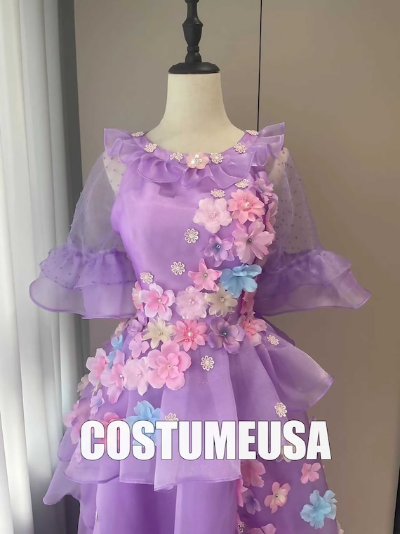 isabella princess dress Princess Isabella Dress Purple Isabella Dress Woman Girls Flowers Cosplay  Costume