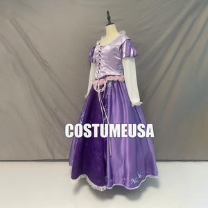 Princess Rapunzel Dress Tangled Rapunzel Dress Rapunzel Woman Girls Embroidery Flowers Cosplay Costume