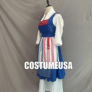 Abito da principessa Belle, costume cosplay per ragazze, bella e la bestia, abito da cameriera