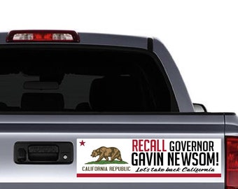 5x7 F*ck Newsom Vinyl Sticker – Anti Gavin Newsom Recall Decal For Bumper, Car Window, Truck (Matte Finish)