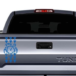 Hawaiian Maka Ihe Tribal Triangle with Turtle Truck Tailgate Vinyl sticker