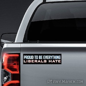 Proud To Be Everything Liberals Hate sticker