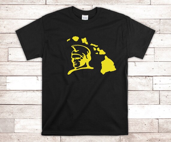 King Kamehameha with Hawaiian Islands T-Shirt 808 Maui Kona