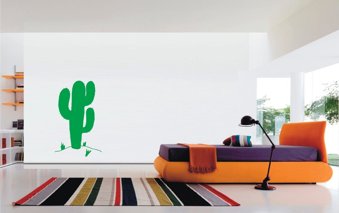 Desert Cactus Scene Vinyl Sticker Mountains Peaceful Plants Outdoors - Etsy