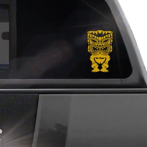 Hawaiian Tiki god vinyl sticker decal  Maui Kona Oahu hukilau 808 tribal Polynesian culture