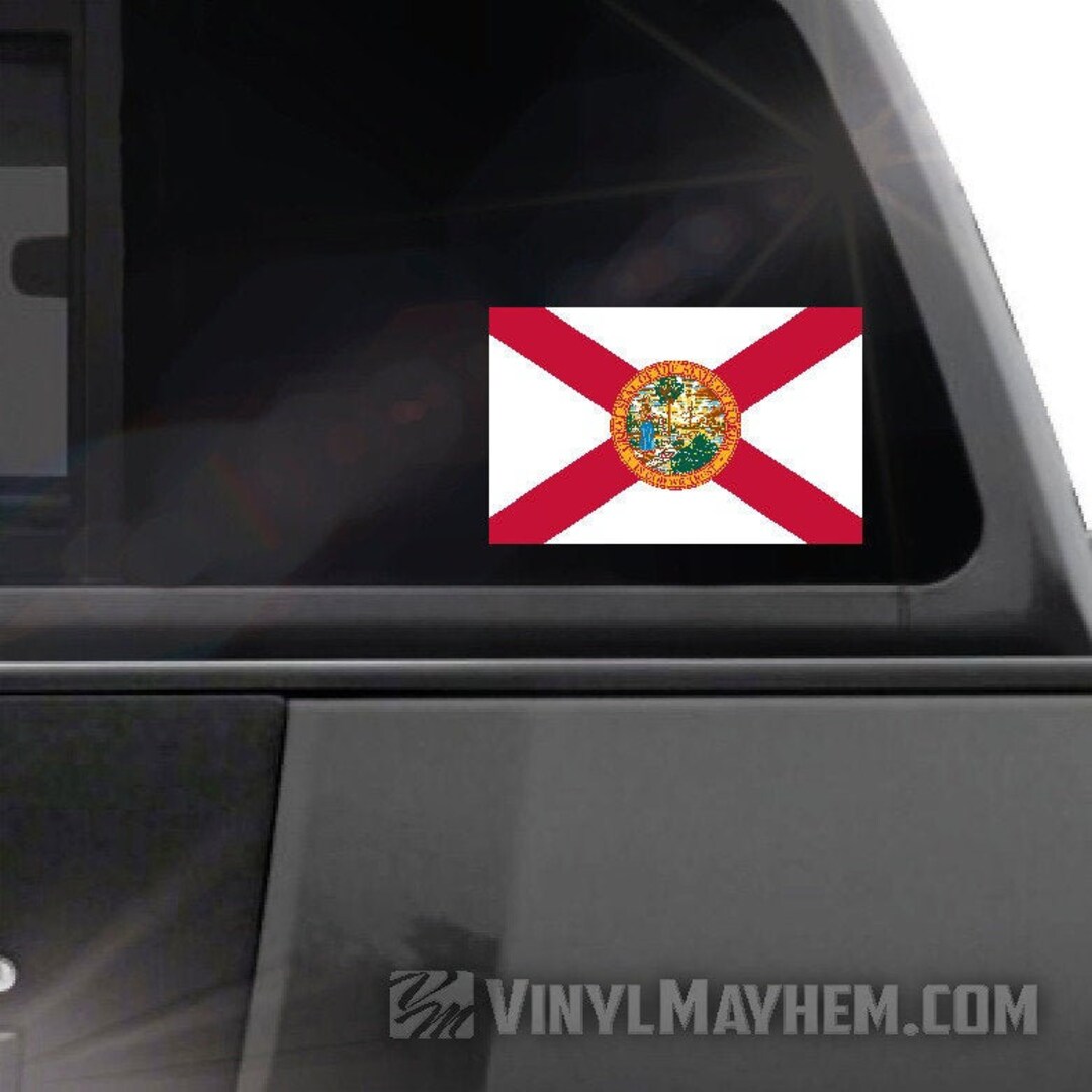 Florida State Flag Sticker Bumper Window Decal Tampa Beaches - Etsy