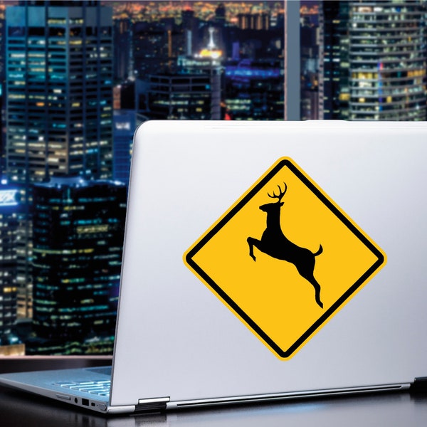 Deer crossing caution sign lane travel safety protect wildlife