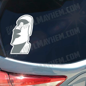 Easter Island Moai statue sticker Rapa Nui South Pacific Ocean tiki stone Polynesian