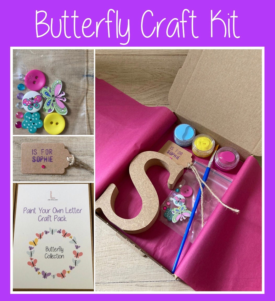 Butterfly Felt Craft Kit Brooch Craft Kit, Craft Kit for Beginners