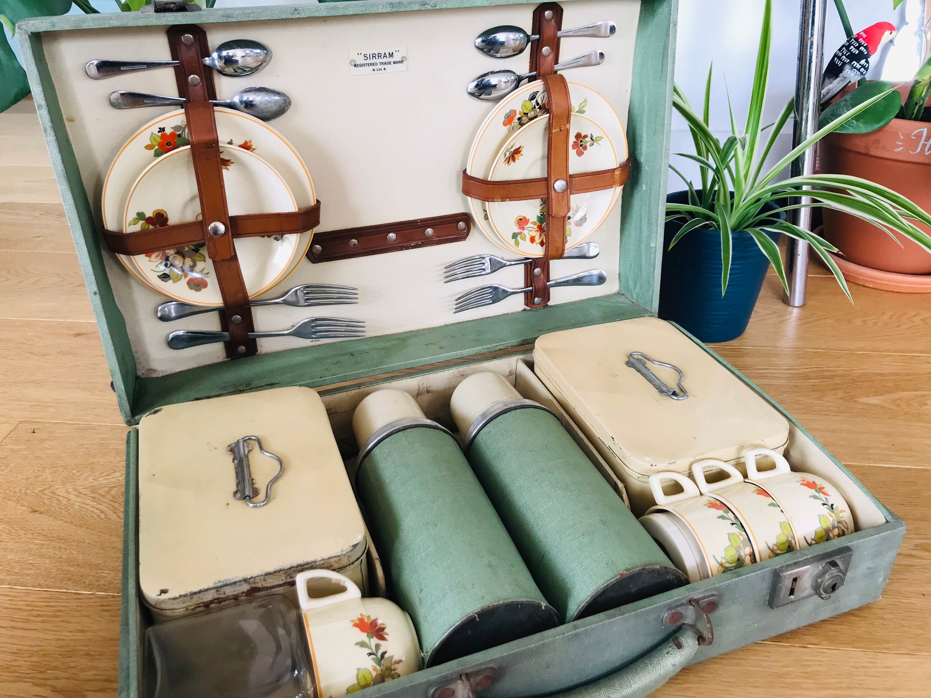 Valise à Pique-Nique Vintage Années 50 Sirram