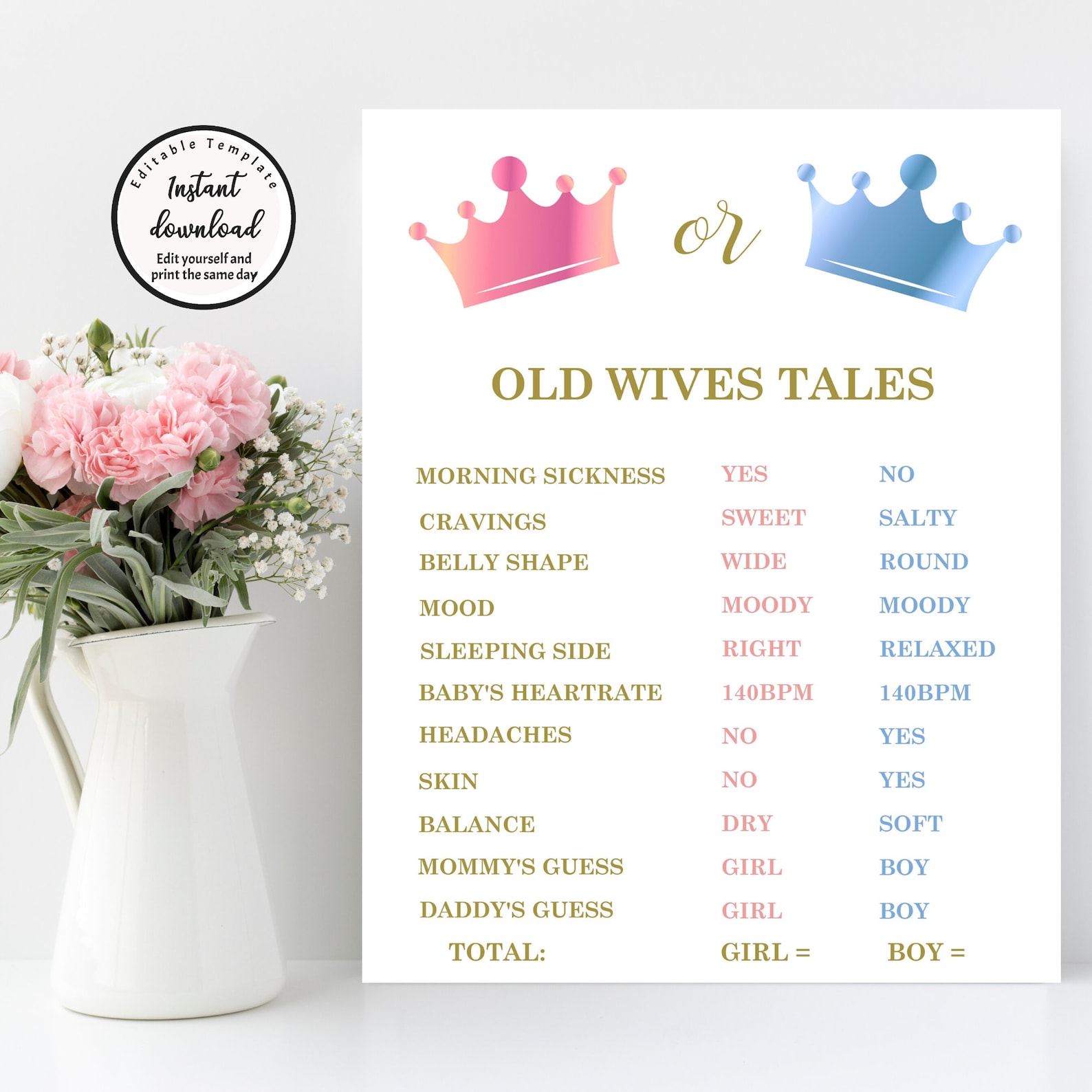 Editable Old Wives Tales Sign Gender Reveal Old Wives Tales Etsy Editable Old Wives Tales Sign Gender Reveal Old Wives Tales Etsy