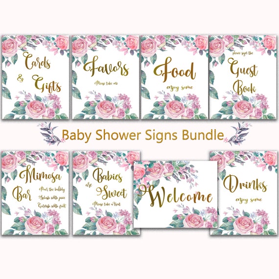 Printable Baby Shower Table Signs Baby 