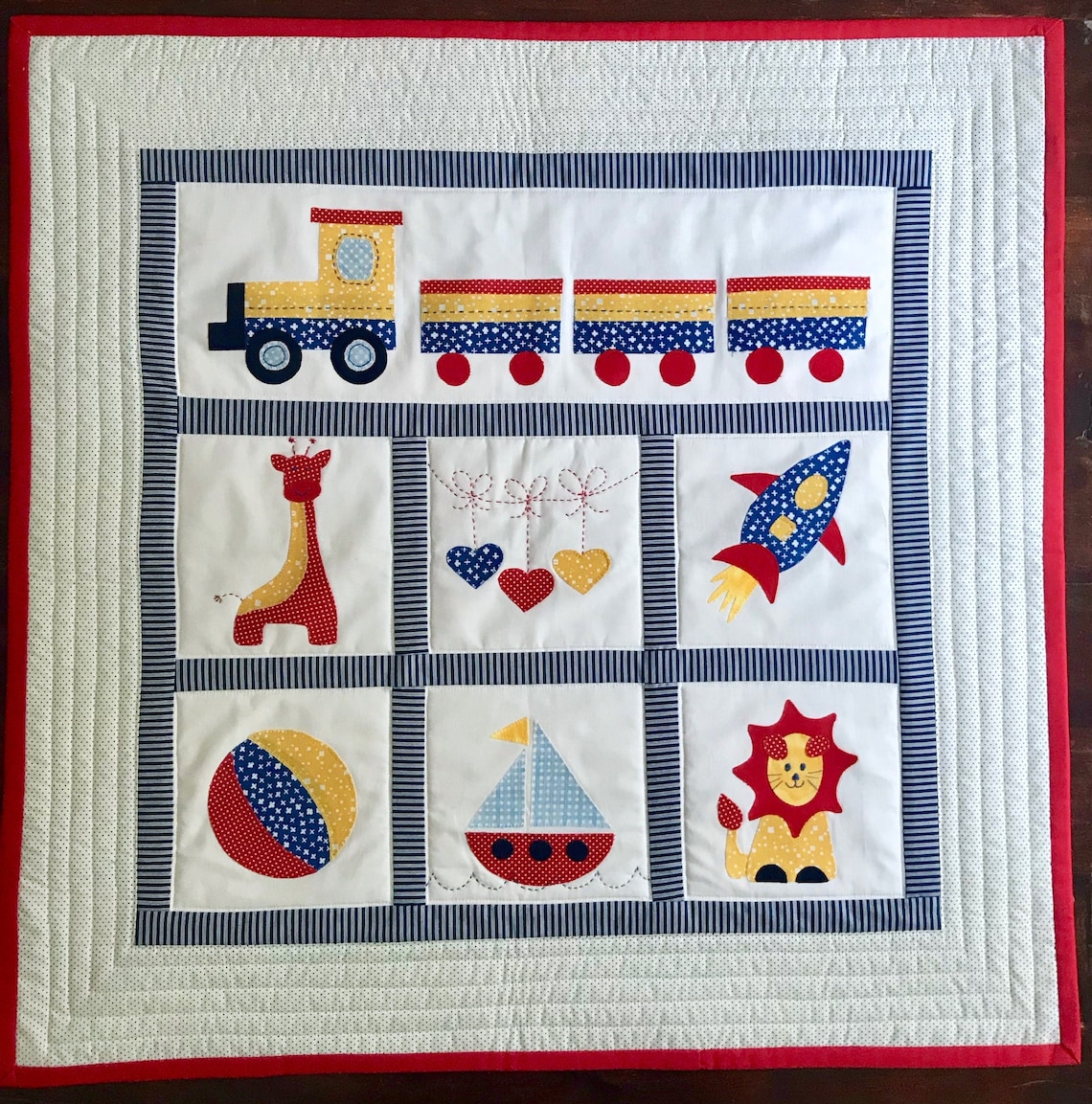 Baby Boy Cot Quilt or Playmat Kit Etsy UK