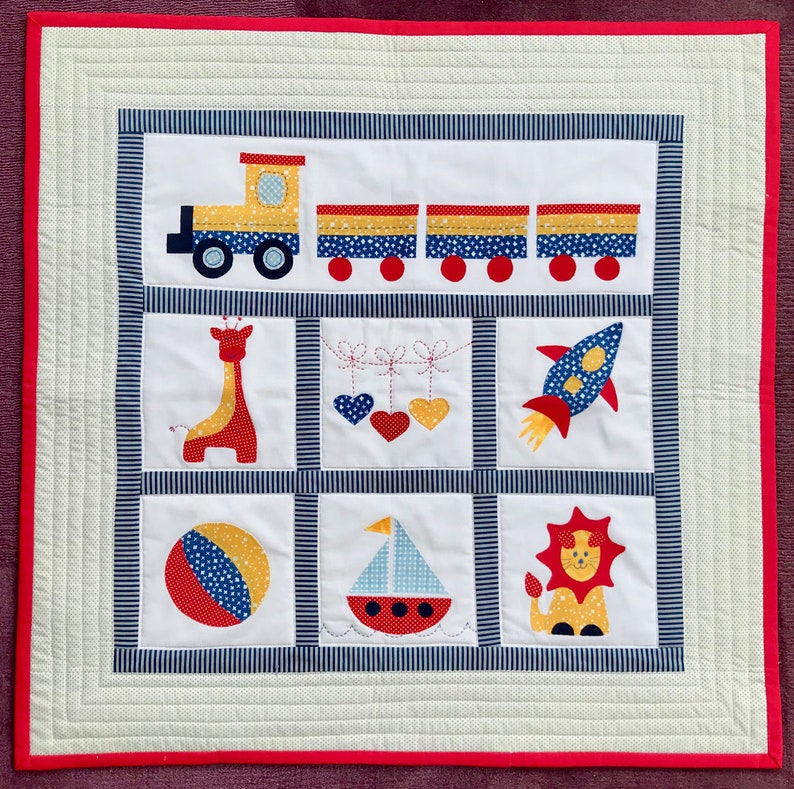 Baby Boy Cot Quilt or Playmat Pattern pdf Etsy