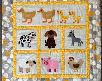 Baby Farmyard Cot Quilt or Playmat Kit