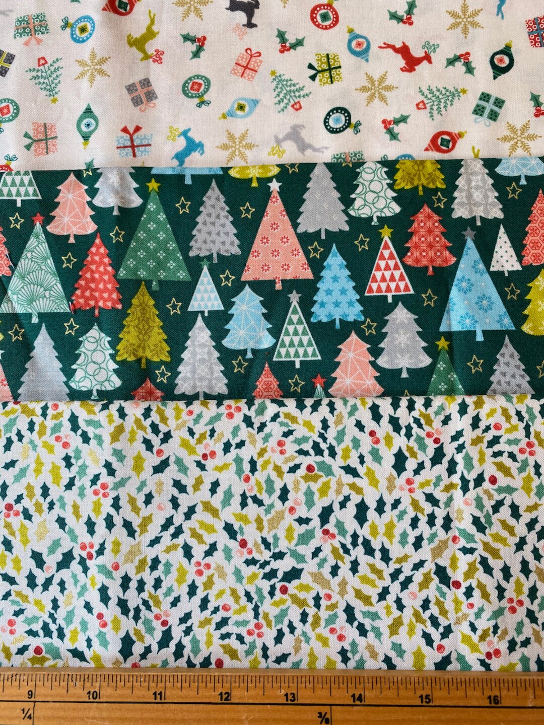 Merry Christmas Fabric From Makower Etsy UK