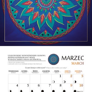 Mandala Calendar 2024, Wall Hanging 2024, Mandala Art, Wall Calendar ...