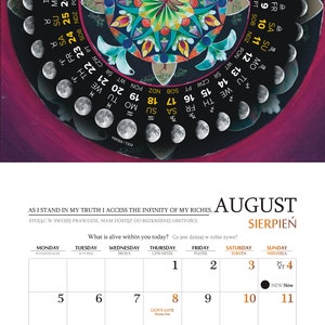 Lunar Mandala Calendar 2024, Calendar 2024, Astrology, Wall Hanging ...