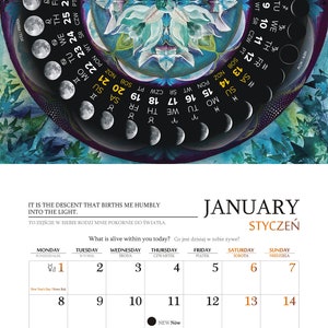Lunar Mandala Calendar 2024, Calendar 2024, Astrology, Wall Hanging ...