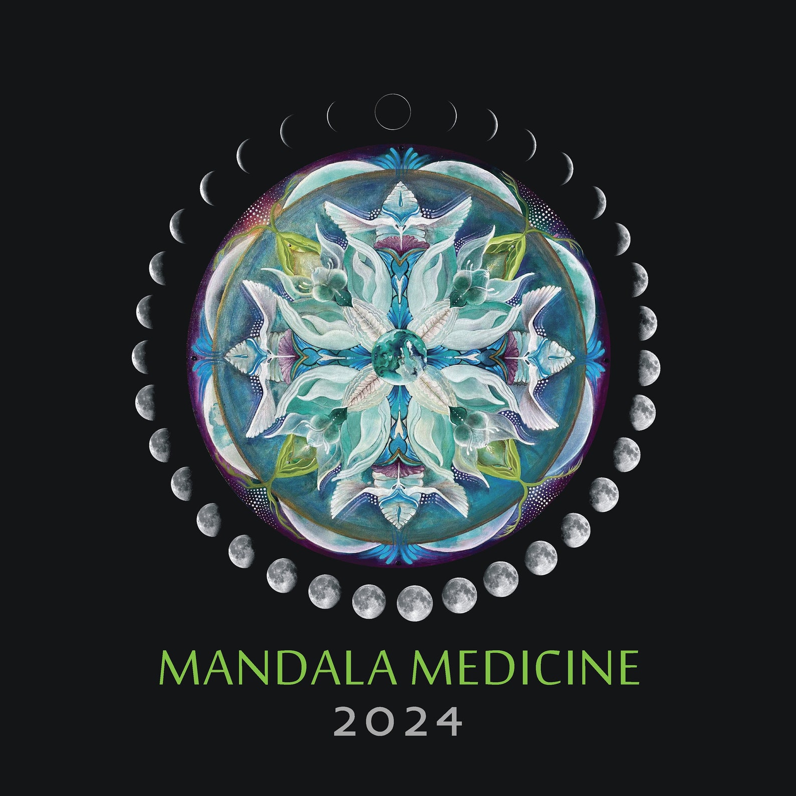 Lunar Mandala Calendar 2024, Calendar 2024, Astrology, Wall Hanging ...