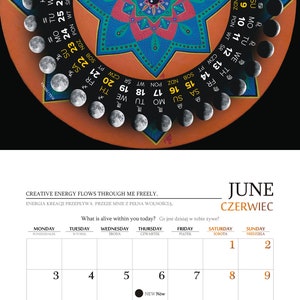 Lunar Mandala Calendar 2024, Calendar 2024, Astrology, Wall Hanging ...
