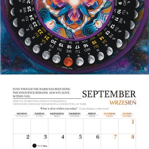 Lunar Mandala Calendar 2024, Calendar 2024, Astrology, Wall Hanging ...