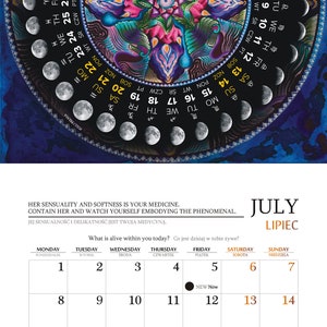 Lunar Mandala Calendar 2024, Calendar 2024, Astrology, Wall Hanging ...