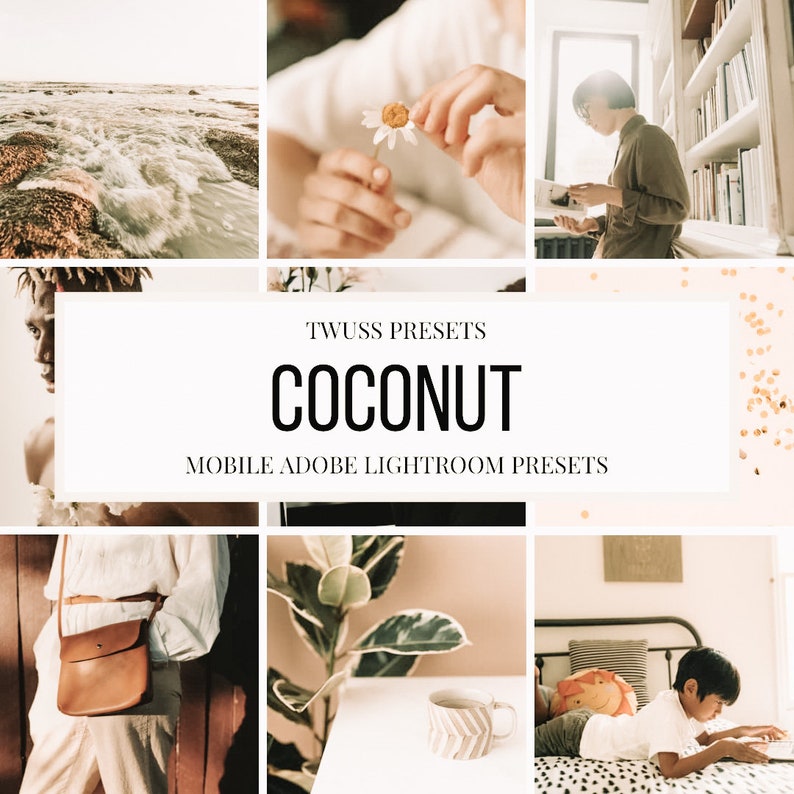 15 Coconut Adobe Lightroom Presets Blogger and Instagram Presets to Enhance photos Adobe Lightroom Mobile Best Presets Bundle