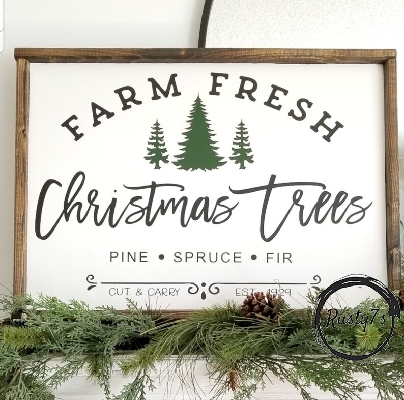 Christmas Tree Farm Sign Christmas Tree Farm Sign Large Etsy UK