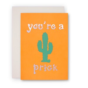 Je bent een Prick Cactus Rude Wenskaart