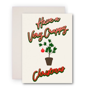 Crappy Weihnachten Rude Weihnachtskarte grün