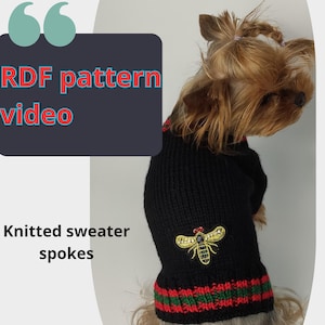 Knitting Pattern Dog Sweater | Small Dog Pullover PDF | DIY Pet Clothes | Knitted Dog Jumper for Yorkie Chihuahua | Instant Download