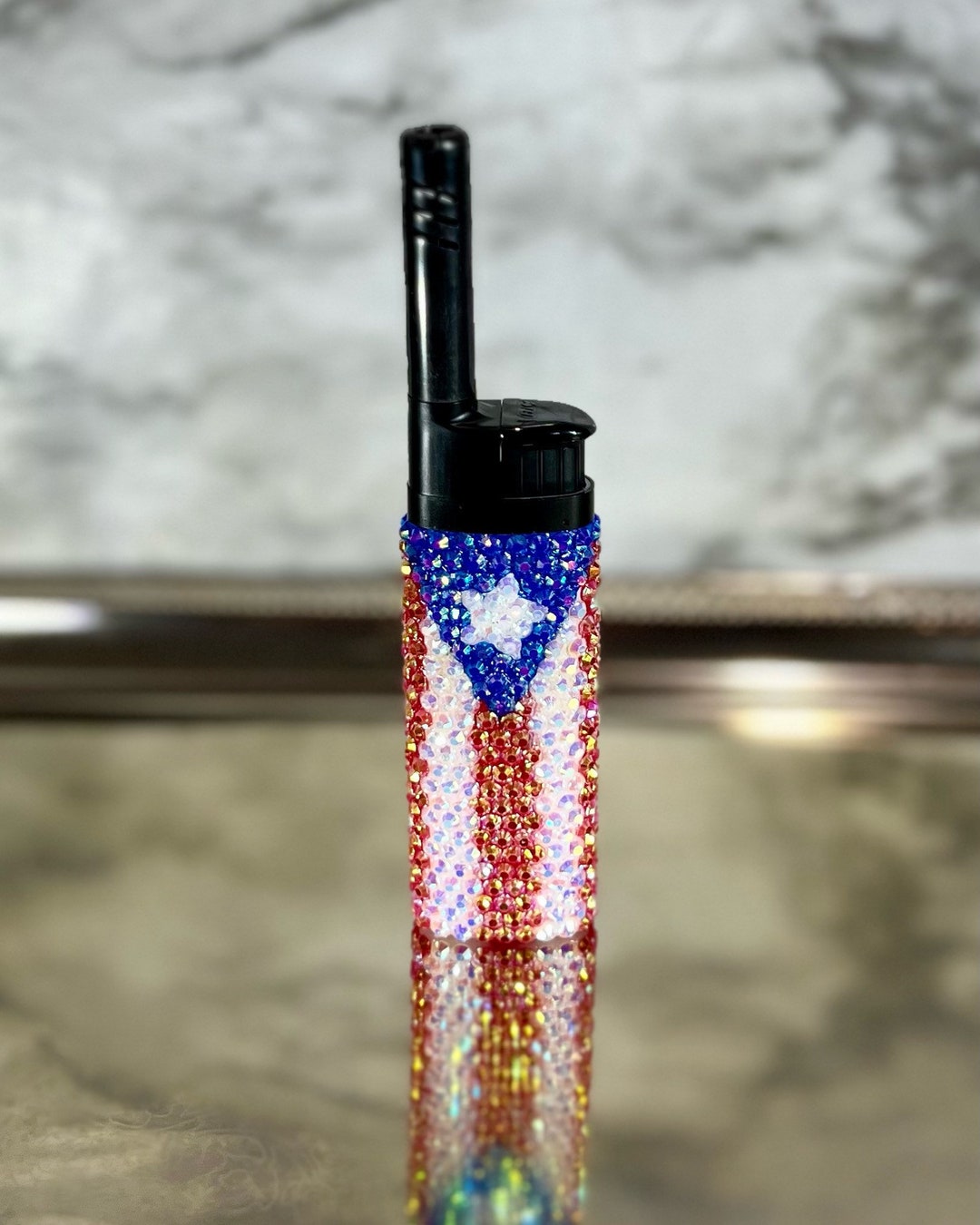 Puerto Rican Flag Lighter, Bling Lighter, Rhinestone Lighter Etsy