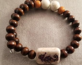 Earthy, Natural, Wood and Stone - Back to Nature Bracelet