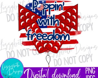 July 4th Pop It PNG Sublimation Design