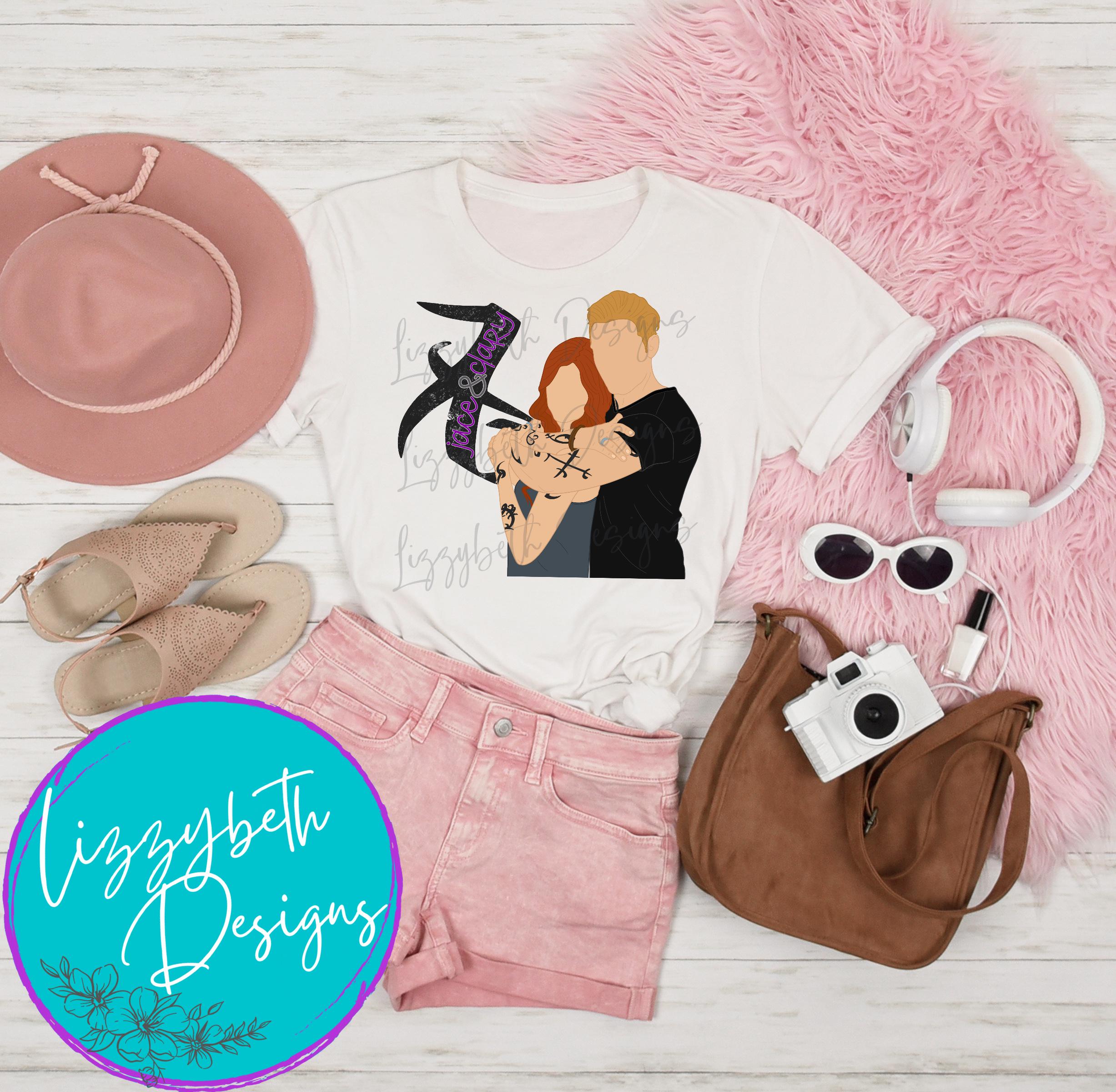 ジェイスとクラリーのラブ・ルーン・シャドウハンターPNG昇華デザイン - Etsy 日本, image size:2454x2400