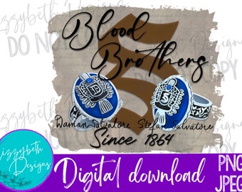 Salvatore Blood Brothers TVD PNG Sublimation Design