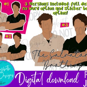 Salvatore Brothers TVD PNG Sublimation Design