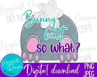 Bunny Butt Easter PNG Sublimation Design