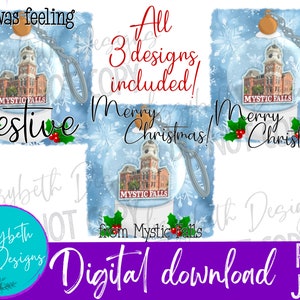 Mystic Falls TVD Snowglobe Christmas PNG Sublimation Design, I was feeling festive